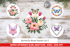 Wind Spinner Butterfly Bloom Pastels Product Image 1