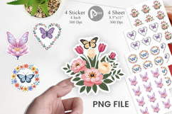 Butterfly Bloom Pastels Sticker Product Image 1