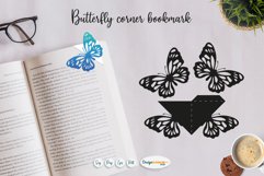 Butterfly bookmark corner template | Papercut bookmark SVG Product Image 1