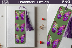 Butterfly Floral Bookmark | Botanical Butterfly Bookmark Product Image 1