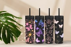 Butterfly Bundle SVG Full Wraps Strata Skinny Tumbler 16 oz Product Image 3