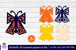 butterfly-butterfly svg-paper cutting-butterfly cut file-cut file svg-3d layered-bundle
