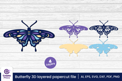 butterfly-butterfly svg-paper cutting-butterfly cut file-cut file svg-3d layered-bundle