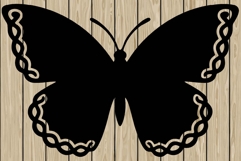 Butterfly celtic stencil silhouette SVG Product Image 1