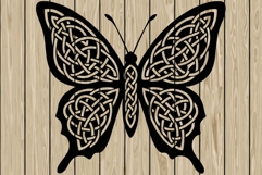 Butterfly celtic stencil silhouette SVG Product Image 1
