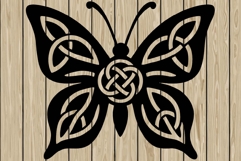 Butterfly celtic stencil silhouette SVG Product Image 1