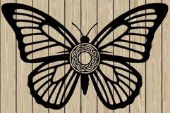 Butterfly celtic stencil silhouette SVG Product Image 1