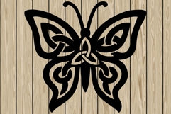 Butterfly celtic stencil silhouette SVG Product Image 1