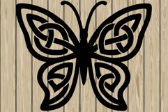 Butterfly celtic stencil silhouette SVG Product Image 1