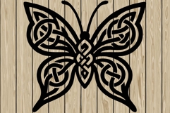 Butterfly celtic stencil silhouette SVG Product Image 1
