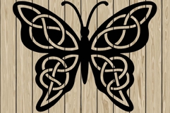 Butterfly celtic stencil silhouette SVG Product Image 1