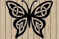 Butterfly celtic stencil silhouette SVG Product Image 1
