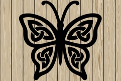 Butterfly celtic stencil silhouette SVG Product Image 1