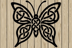 Butterfly celtic stencil silhouette SVG Product Image 1