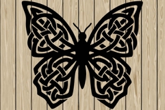 Butterfly celtic stencil silhouette SVG Product Image 1