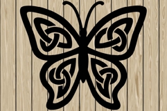 Butterfly celtic stencil silhouette SVG Product Image 1
