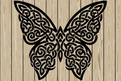 Butterfly celtic stencil silhouette SVG Product Image 1