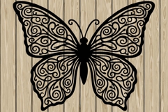 Butterfly celtic stencil silhouette SVG Product Image 1