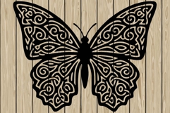 Butterfly celtic stencil silhouette SVG Product Image 1