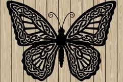 Butterfly celtic stencil silhouette SVG Product Image 1
