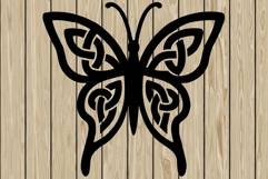 Butterfly celtic stencil silhouette SVG Product Image 1