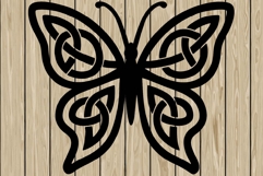Butterfly celtic stencil silhouette SVG Product Image 1