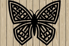 Butterfly celtic stencil silhouette SVG Product Image 1