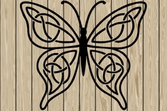Butterfly celtic stencil silhouette SVG Product Image 1