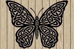 Butterfly celtic stencil silhouette SVG Product Image 1