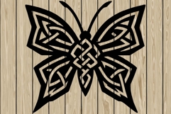 Butterfly celtic stencil silhouette SVG Product Image 1