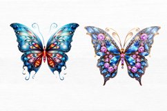 Bejeweled Butterfly Watercolor Sublimation Clipart Product Image 4