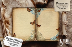 Butterfly Collage Junk Journal Pages Product Image 3