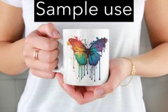 Beautiful Butterfly Color Drip - Sublimation - Digital Product Image 2