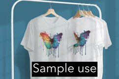 Beautiful Butterfly Color Drip - Sublimation - Digital Product Image 3