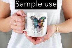 Beautiful Butterfly Color Drip - Sublimation - Digital Product Image 2