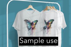 Beautiful Butterfly Color Drip - Sublimation - Digital Product Image 3
