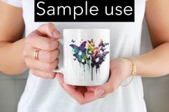 Beautiful Butterfly Color Drip - Sublimation - Digital Product Image 2