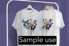 Beautiful Butterfly Color Drip - Sublimation - Digital Product Image 3