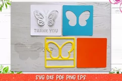 Thank You Confetti Shaker Card, Thank You Card SVG Product Image 5
