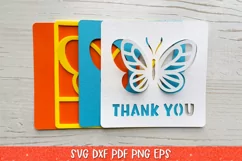 Thank You Confetti Shaker Card, Thank You Card SVG Product Image 7