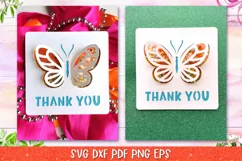 Thank You Confetti Shaker Card, Thank You Card SVG Product Image 16