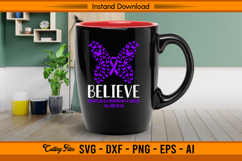Believe Butterfly Hodgkin’s Lymphoma Awareness SVG Product Image 3