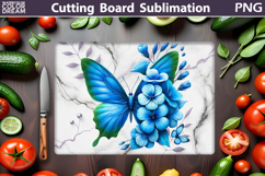 Butterfly Flowers Cutting Board | Butterfly Sublimation Product Image 1
