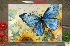 Butterfly Cutting Board Png, Cutting Board Sublimation, Kitchen Png, Rectangular Design Png
