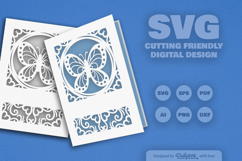 Butterfly Cutway Greeting Card SVG Product Image 2