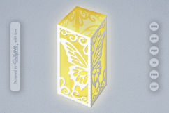 Butterfly Decorative Lantern Paper Cut SVG Product Image 2