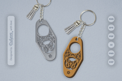 Butterfly Decorative Motel Keychain Laser Cut SVG Product Image 2