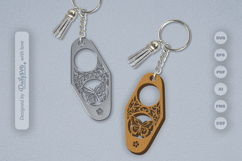 Butterfly Decorative Motel Keychain Laser Cut SVG Product Image 2