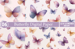 Butterfly Digital Paper ,Butterfly Png Product Image 1