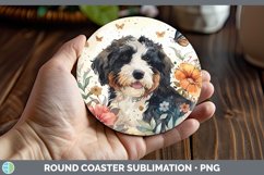 GorgeousButterfly Dog Round Coaster design.